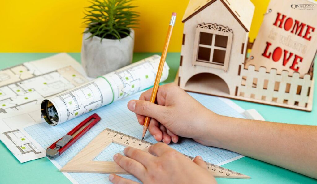 an architect working on a construction loan project