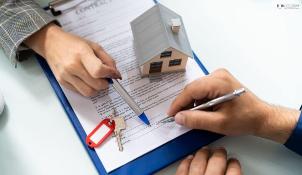 an agreement about home loan and home loan features being signed